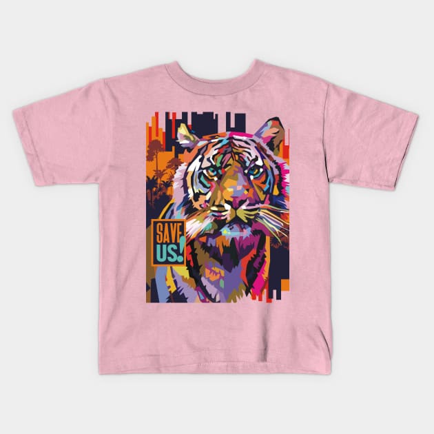 TIGER Kids T-Shirt by Suroto